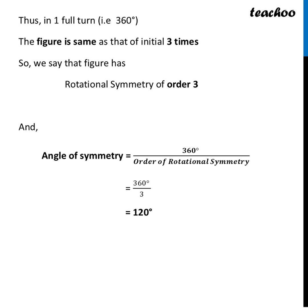 Figure having 3 Angles of Symmetry [with Examples] - (Class 6 Maths)