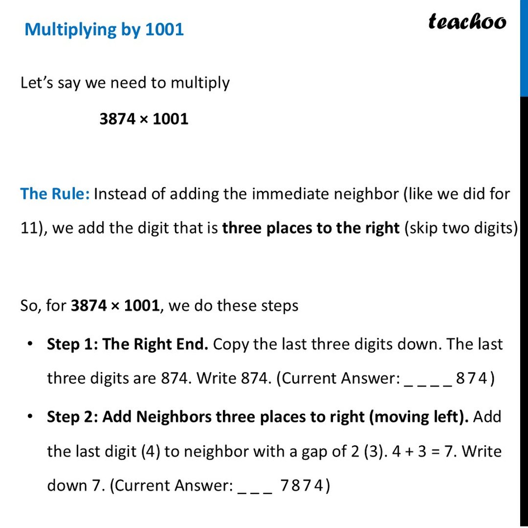 Multiplying Fast Multiplying by 101 and 1001 (Fast) - Examples (and Worksheet)