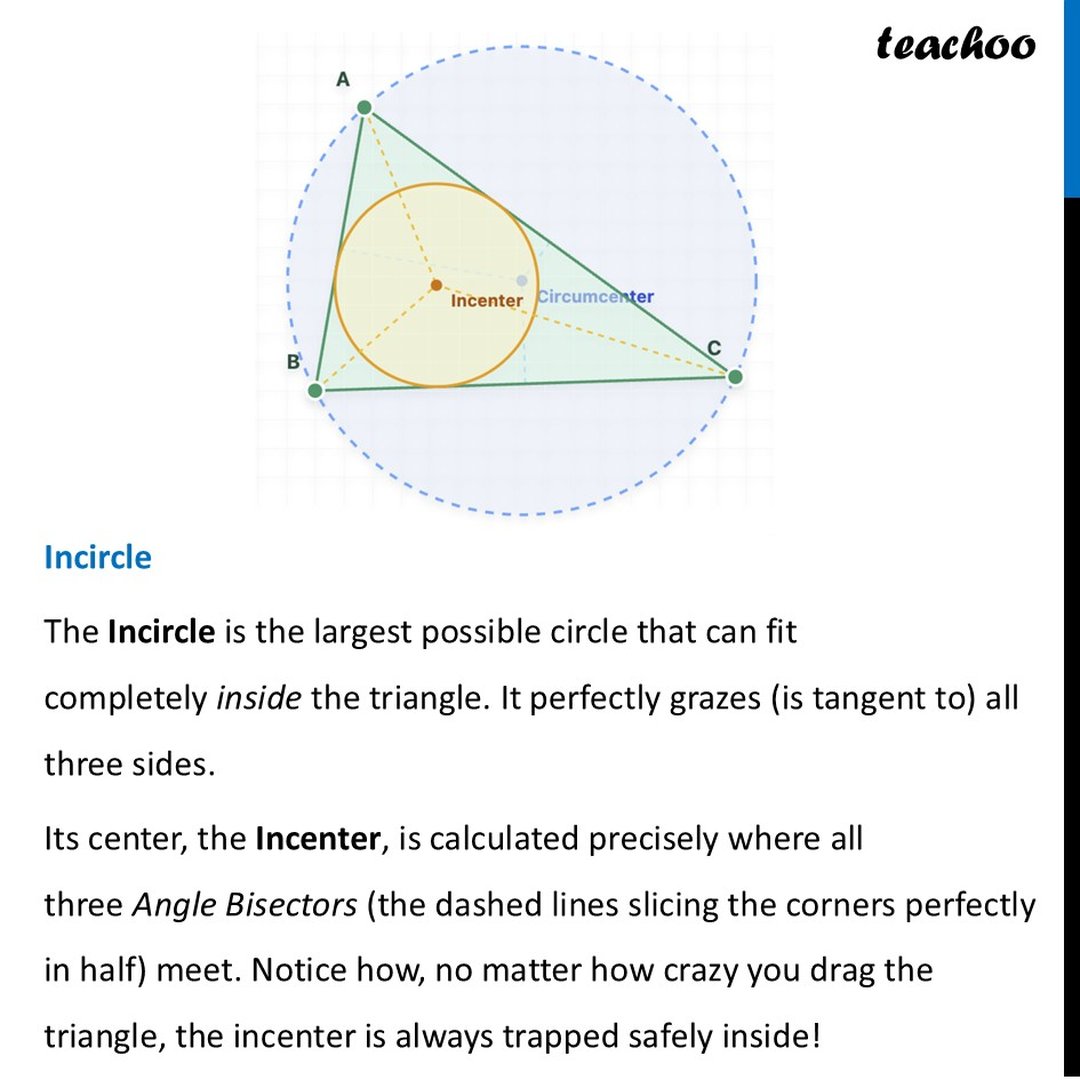 Incirclet Circumcircle and Incircle of a Triangle - Definition + How to make