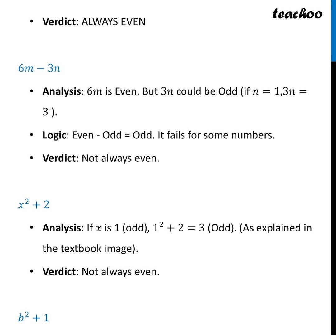 Identifying which Algebraic Expressions are even [with Examples]