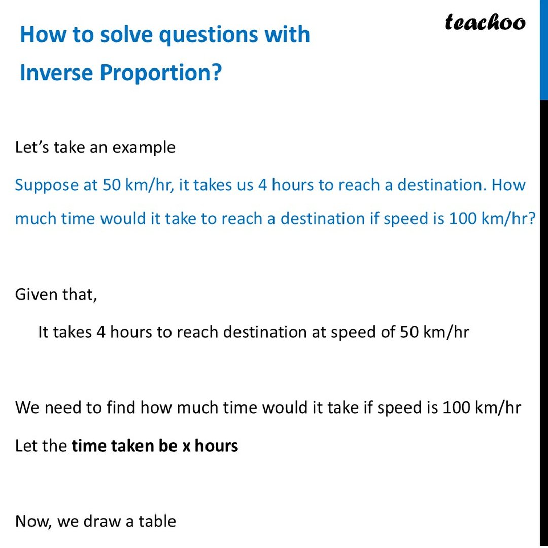 How to solve questions with Inverse Proportion? - [with 2+Examples]