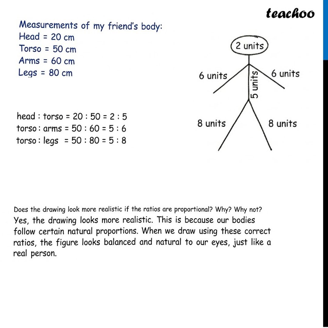 [Class 8] Let us draw some human figures. Measure your friend’s body