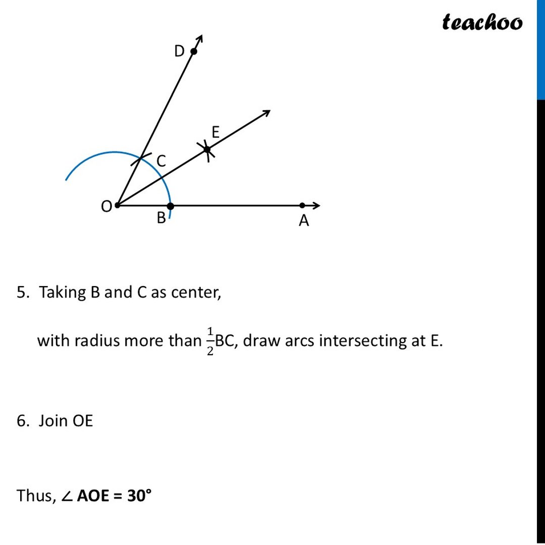 Construction of a 30 Degree Angle (Step by Step) - Ganita Prakash