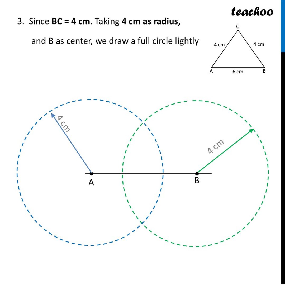 [Maths] Construct Triangle with Given Sidelengths (in cm) – 4, 4, 6