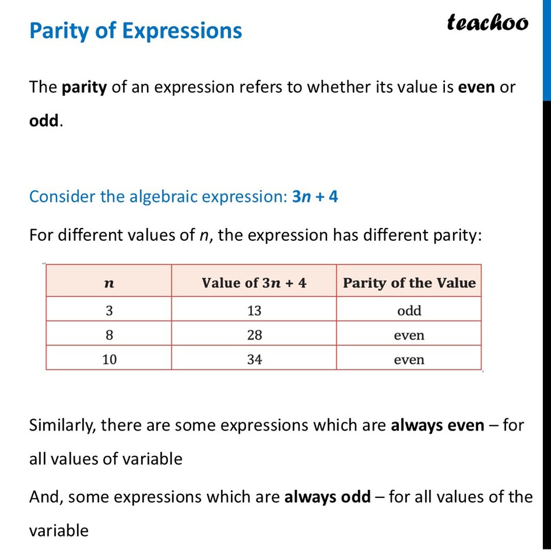 Parity of Expressions - [Class 7 Ganita Prakash] - Number Play