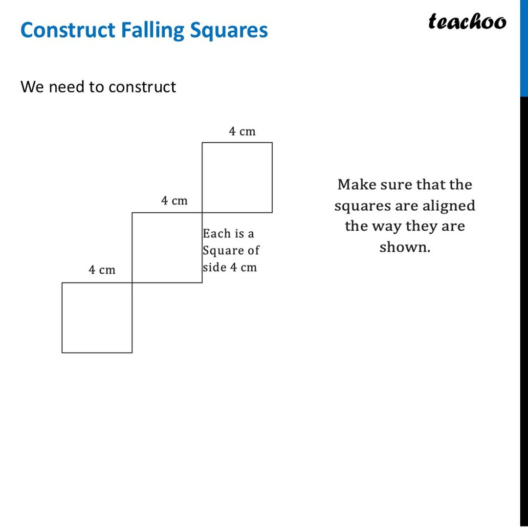 Constructing Falling Squares – Step-by-Step [Class 6 Ganita Prakash]