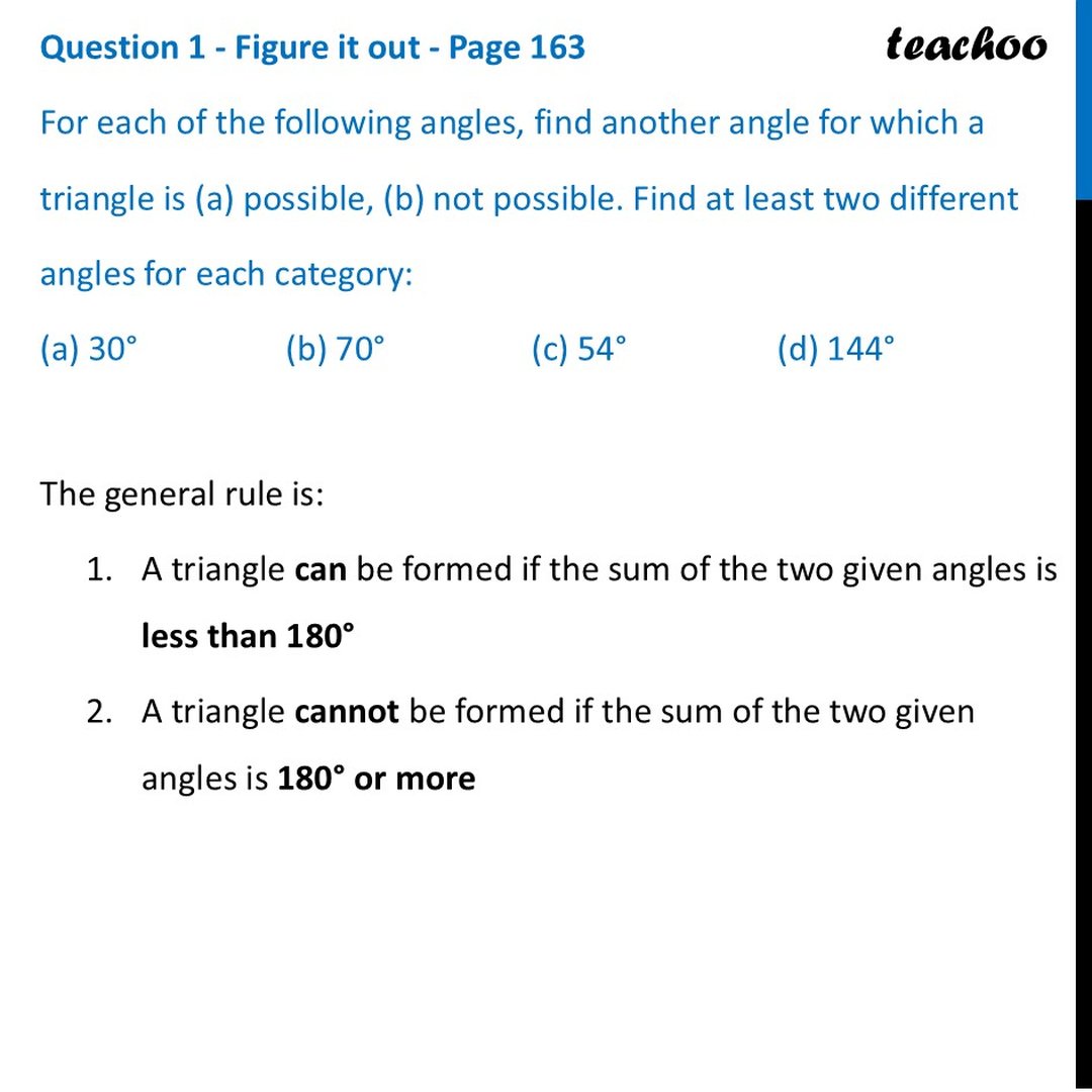 For each of the following angles, find another angle for (a) 30°