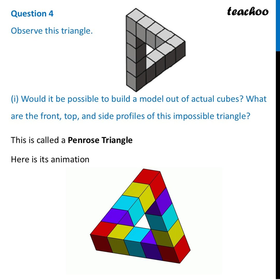 Observe this triangle (i) Would it be possible to build a model out of