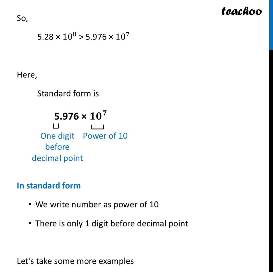 Expressing Numbers in Scientific Notation (Standard Form) - 5+ example
