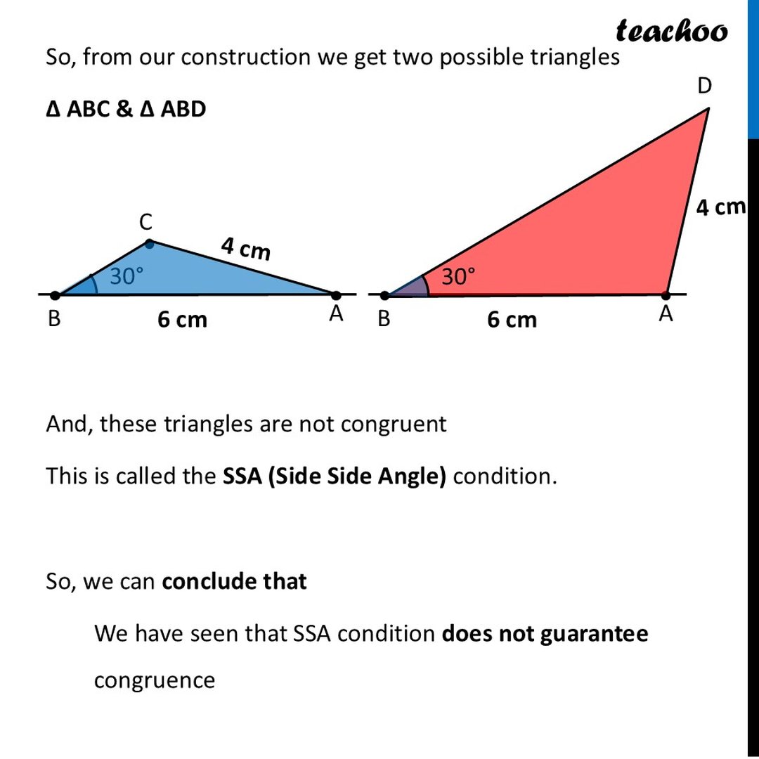 [Maths] SSA Congruency (Measuring Two Sides and a Non-included Angle)