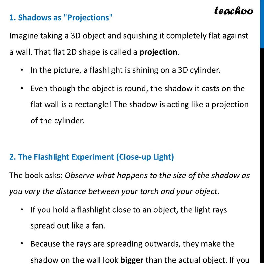 Shadows as Projections - Explanation [Chapter 4 Class 8 Ganita Part 2]