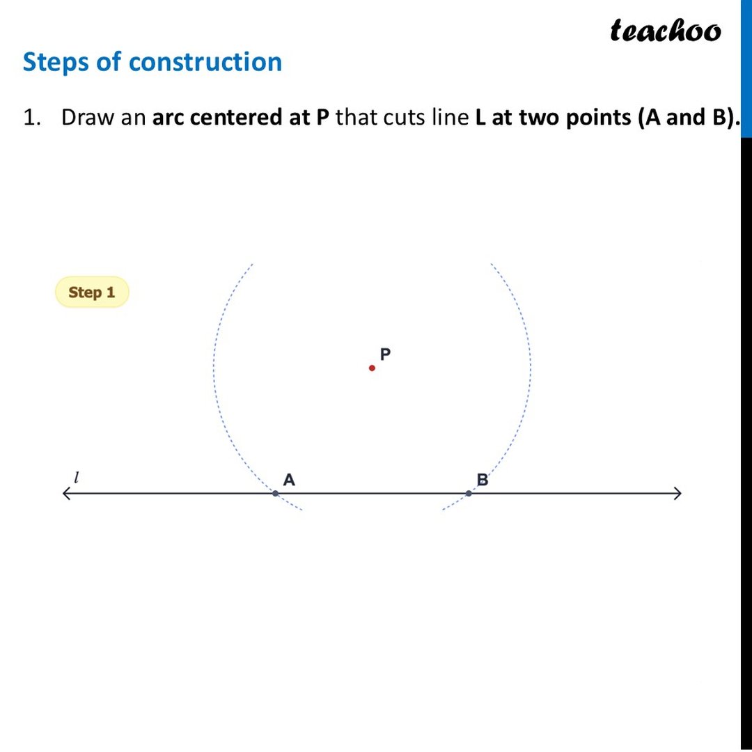 [Class 7] Draw a line l and mark a point P anywhere outside the line