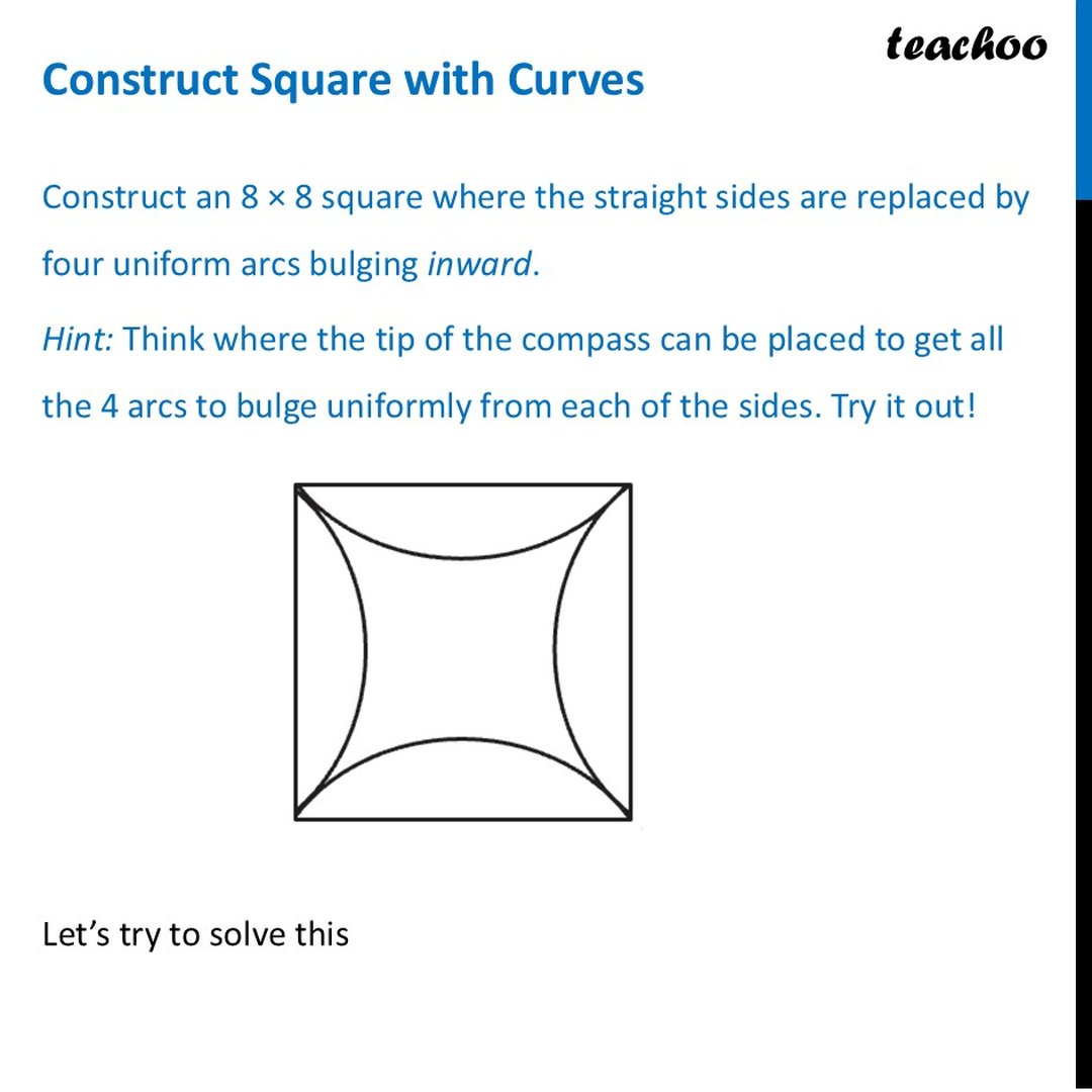 Construct a Square with Curves – Important [Ganita Prakash Class 6]