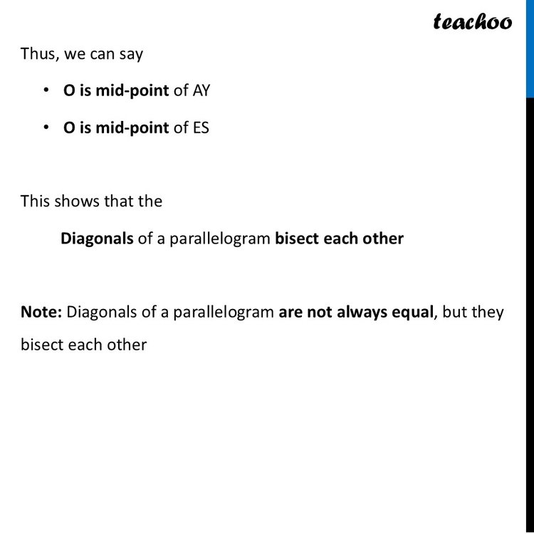 Deduction 8 - What is the point of intersection of the two diagonals