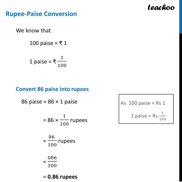 [Ganita Prakash] Rupee-Paise Conversion - Class 7 Maths - Teachoo