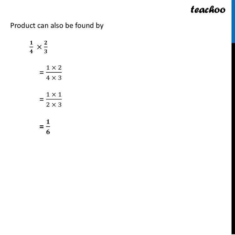 [Maths] Find the following products. Use a unit square as (b) 1/4×2/3