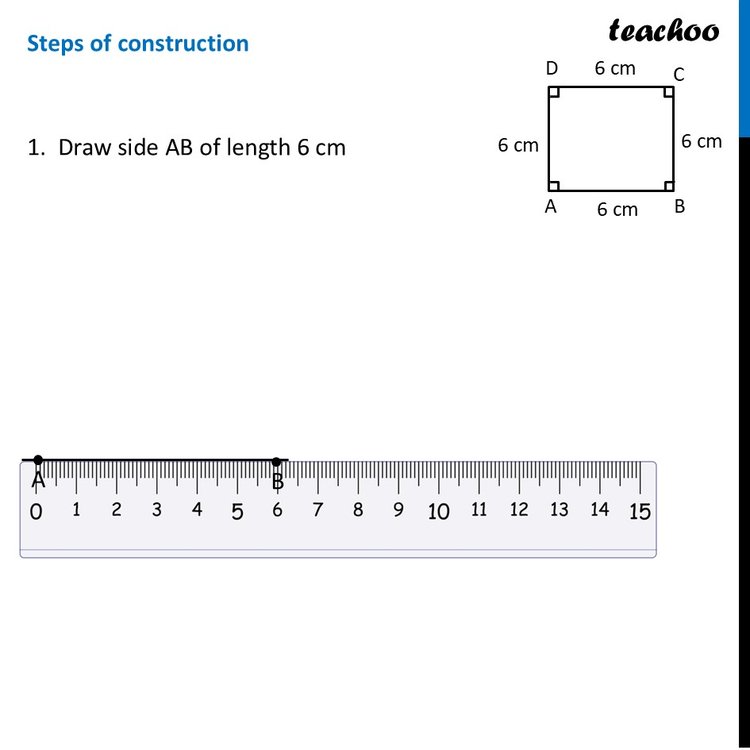 Use Ruler To Measure Books Math Squares Constructing Squares - Using Protractor, Compass and Ruler - Teachoo