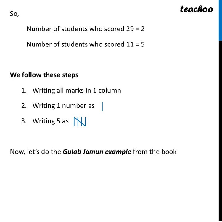 How to make Frequency Distribution Table using Tally marks - Teachoo