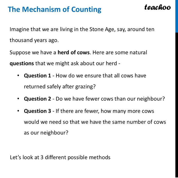 The Mechanism of Counting [Method 1, 2, 3] - Story of Numbers Class 8