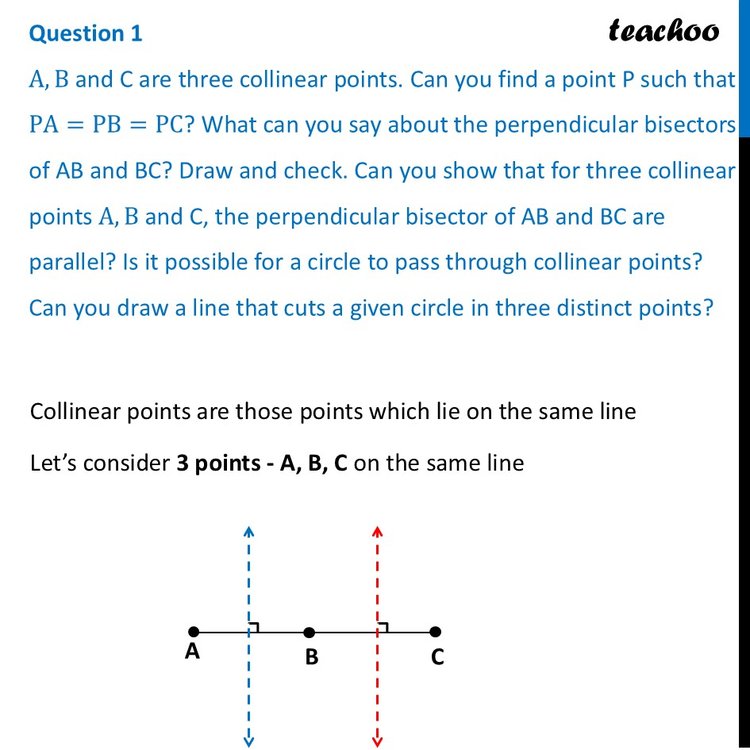 A, B and C are three collinear points. Can you find point P [Class 9]