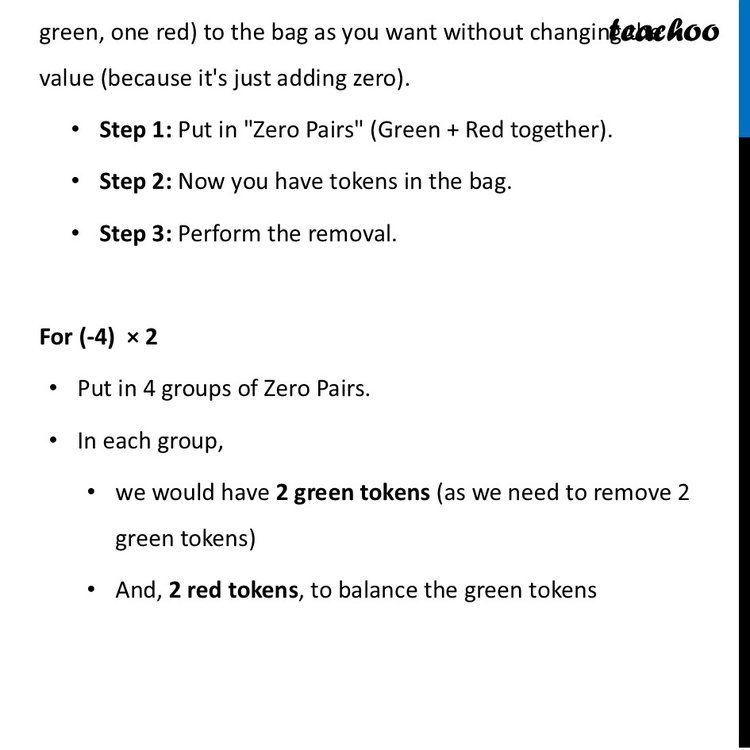 Multiplication of Integers (using Tokens) - with Examples [Class 7]