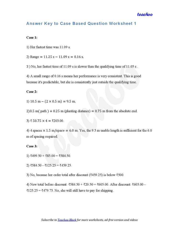 A Peek Beyond The Point - Case Based Questions Worksheet Download PDF