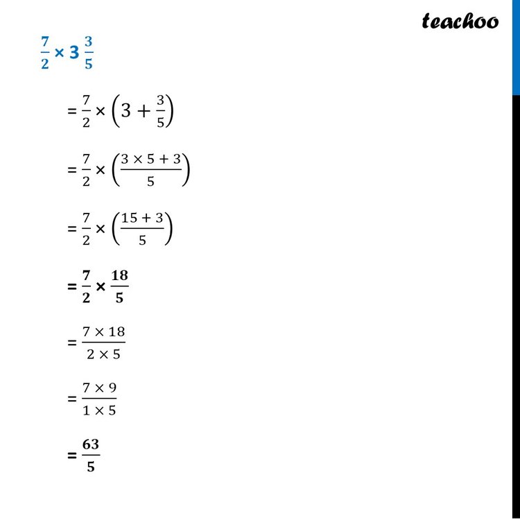 Multiplying Mixed Fractions - with 2+ Examples [Maths Class 7]