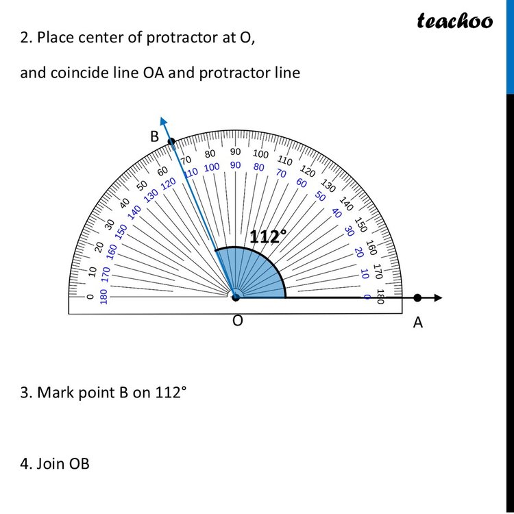 Use a protractor to draw angles having the following degree measures: