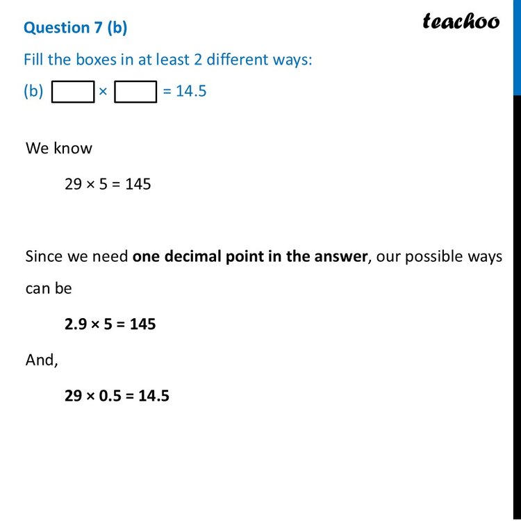 [Class 7] Fill the boxes in at least 2 different ways: (a) _ × _ = 2.4