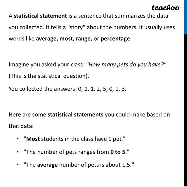 What is Statistical Statement? - Teachoo Maths [Ganita Prakash]