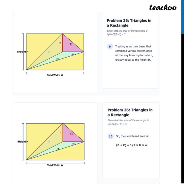 In Fig. 6.54, we see 3 triangles within a rectangle - Ganita Class 9