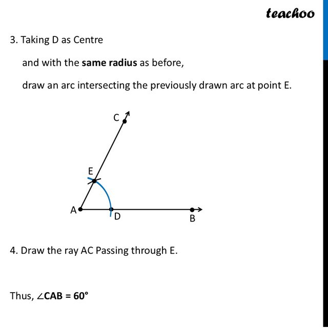 How to Construct a 60 Degree Angle Using Compass and Ruler - Teachoo