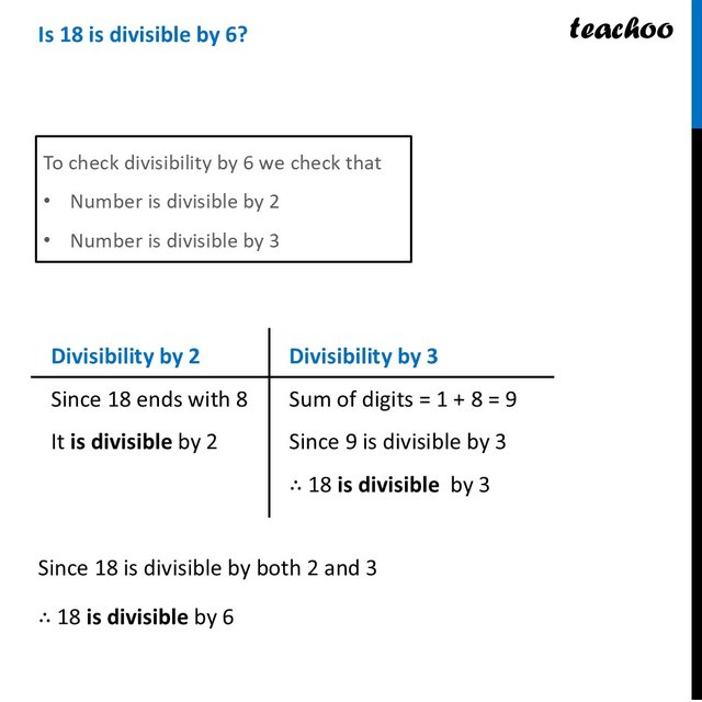Divisibility by 6 - How to check? with 4+ Examples - Teachoo