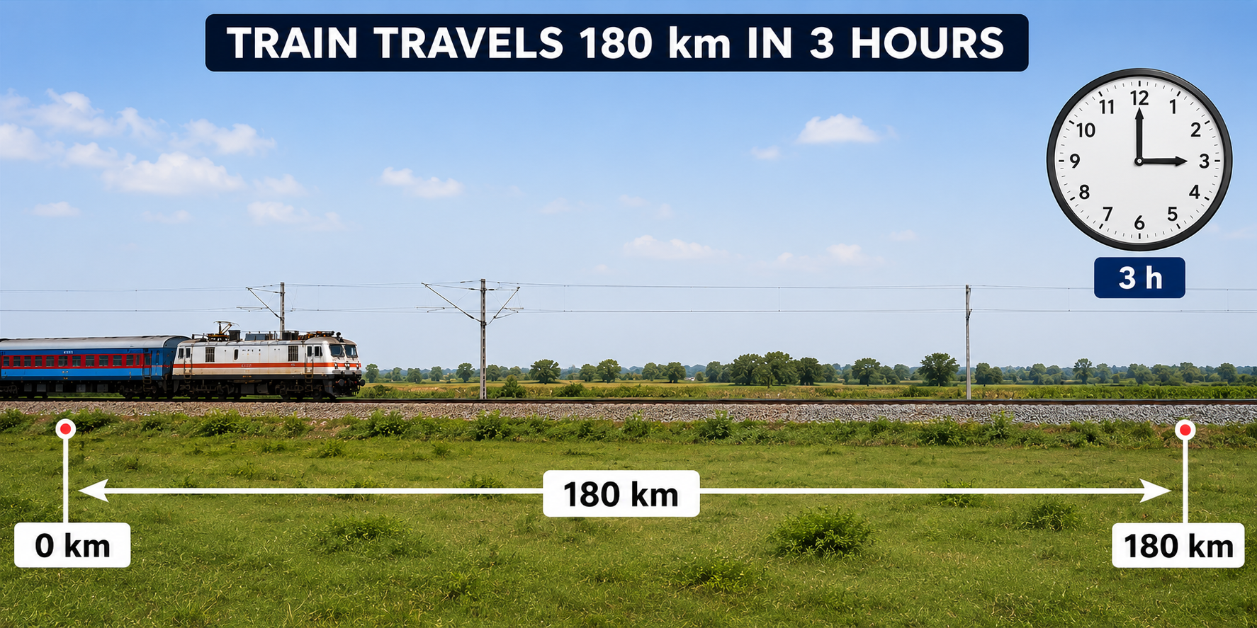 Question 4 - A train travels 180 - Measurement of Time an - [Teachoo] - Questions at the end of the chapter