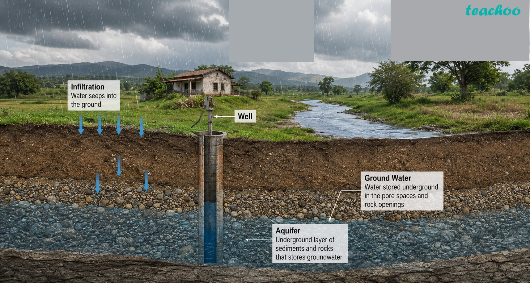 part 2 - 7.4.1 Seepage of Water beneath the Earth - Concepts - Chapter 7 Class 7 - Heat Transfer in Nature (Curiosity) - Class 7 (Curiosity)